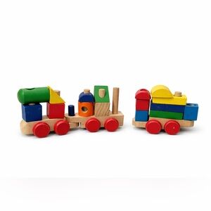Melissa & Doug Vibrant Wooden Train Set